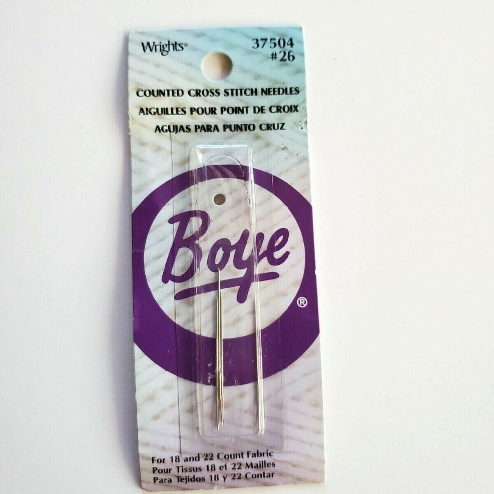 Boye Wrights Counted Cross Stitch Needles ~ # 26 4/Pkg ~ 37504 ~ NEW SEALED